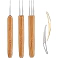 AUGSUN Dreadlock Crochet Hook Tool,Braid Hair Dreadlocks Needle, Interlocking Tool for Locs,Weaving Crochet for Braid Craft Knitting Needles (0.5mm)