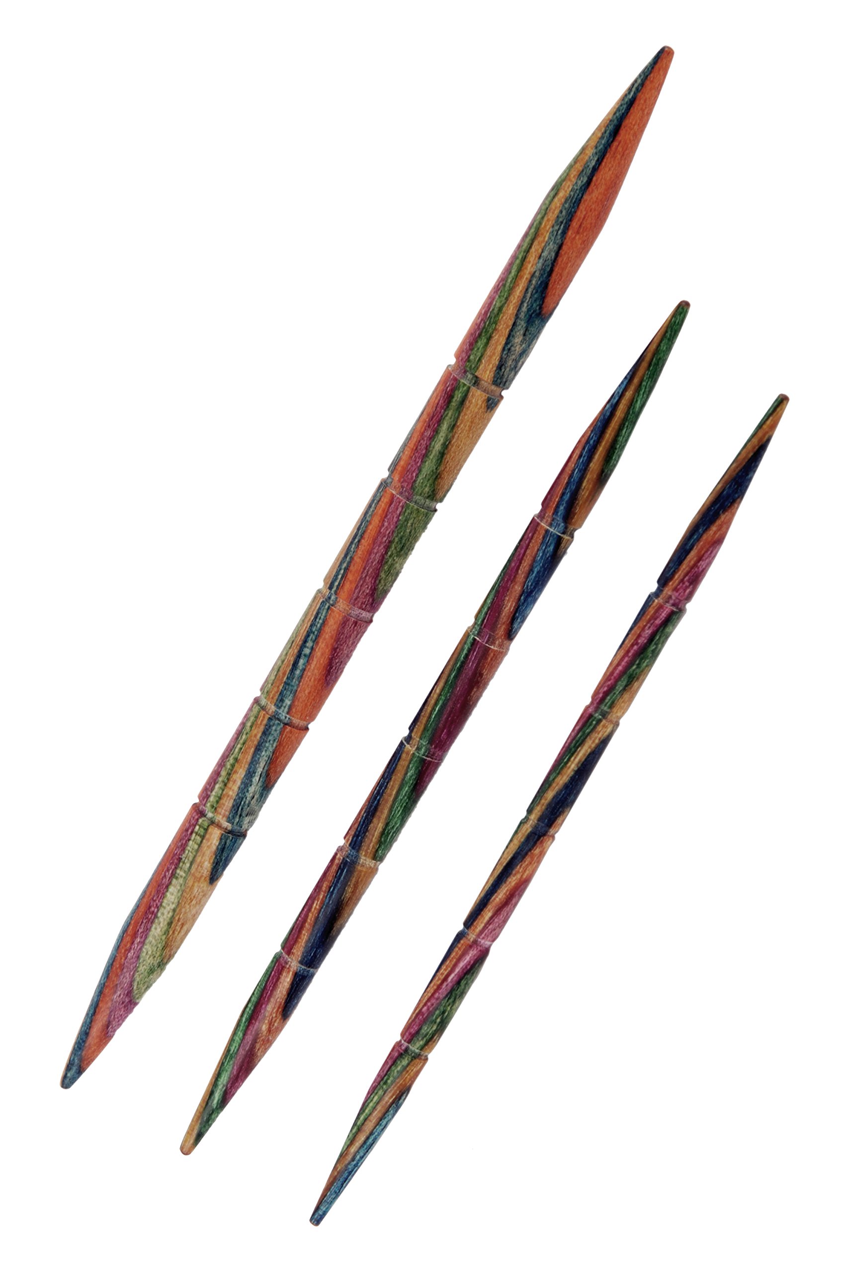 KnitPro 3Pk Symfonie Wood Cable Needles, Multi-Color,3.25 millimeter,4 millimeter,5.50 millimeter