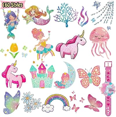 Leesgel Glitter Tattoos 160 Styles Kids Party Bag Fillers Fake Transfer
