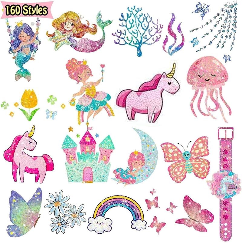 Leesgel Glitter Tattoos 160 Styles Kids Party Bag Fillers Fake Transfer