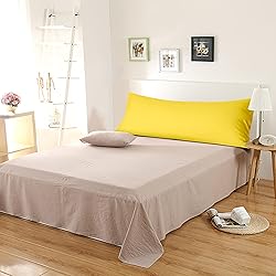 BEDSUM Microfiber Body Pillowcase, Soft Wrinkle