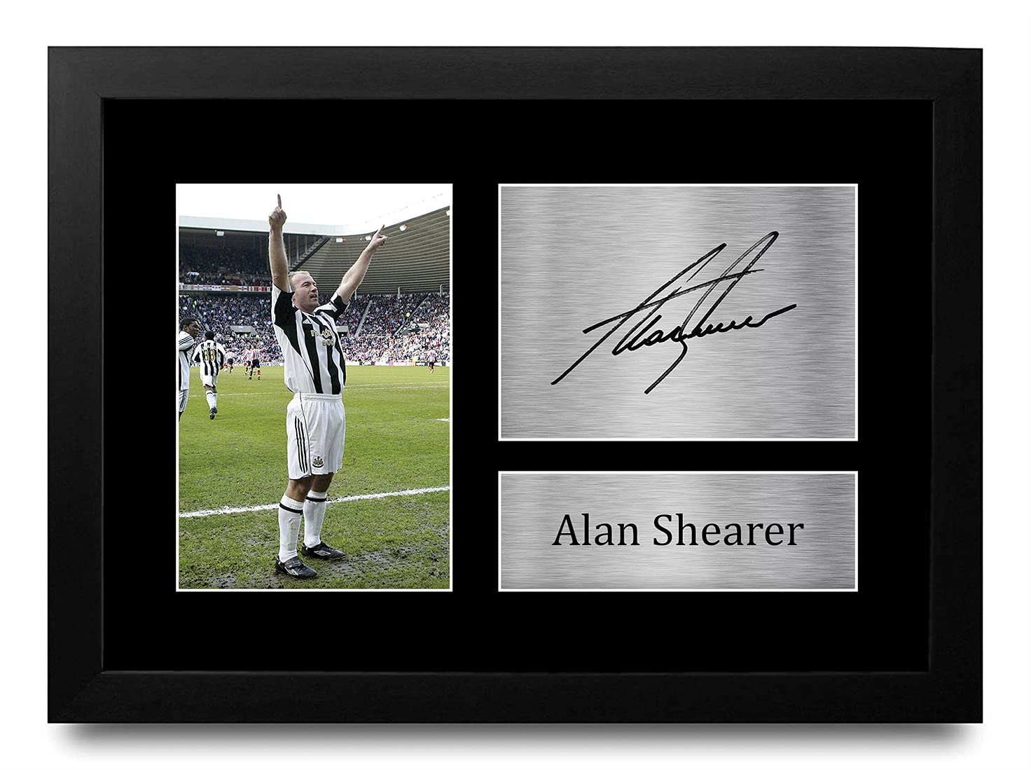 HWC Trading FR Alan Shearer Gift Signed FRAMED A4 Printed Autograph Magpies Gifts Print Photo Picture Display — image 1