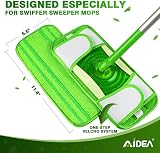 AIDEA 4pk Reusable Microfiber Mop Refills for Flash Speedmop 10-12 inch view 2