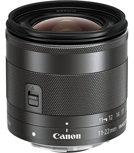 【値下げしました】Canon EF-M 11-22mm （フード付） Canon EF-M 11-22mm f/4-5.6 STM Lens, Black - 7568B002 : CANON