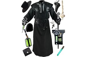 Absolute Vibe Plague Doctor Costume Cloak Robe Halloween Props Medieval Monk Priest Renaissance Cosplay