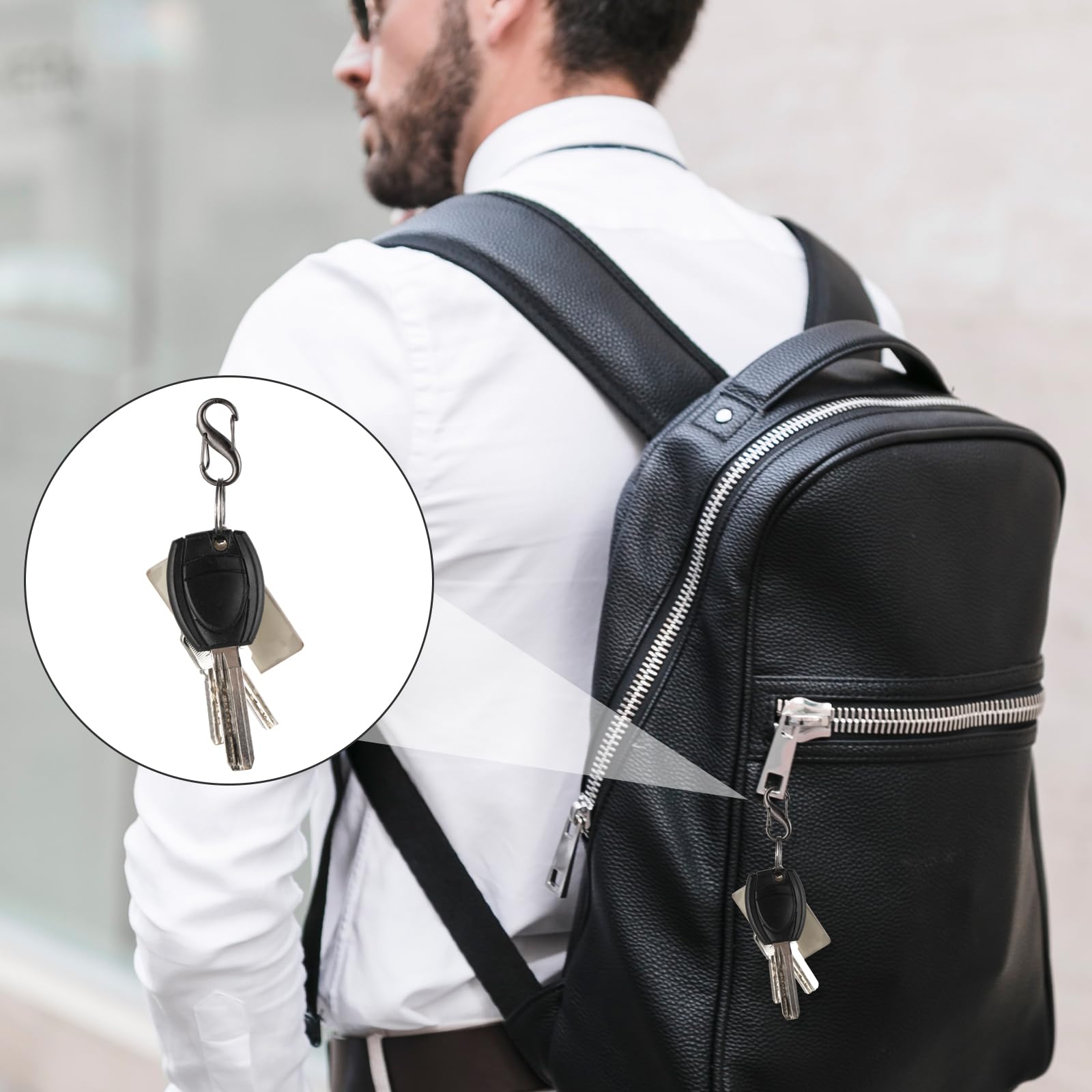 Ouligay 12 Piece Zipper Lock Clips, Backpack Locks Zipper, Replacement Zipper Pulls, Small Dual Opening Spring Clips, Anti-Theft S Small Carabiner Clips for Camping Fishing Traveling Outdoor Sports