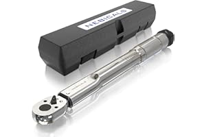 NEBICALS 1/4-inch Drive Click Small Bike Accurate Torque Wrench 20-200in.lb/2.26-22.6Nm,11'' Length, for Garage Bicycle Maintenance, Small Engine, Bolt & Nut Fastening.