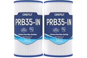 Grefilt Hot Tub Filter Compatible with Pleatco PRB35-IN, R173431, Guardian 409-219, Spa Filter for Filbur FC-2385, Unicel C-4335, 35 sq.ft, 2-Pack