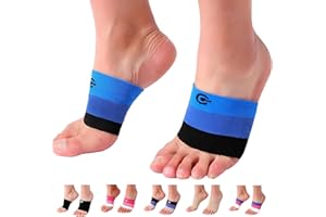 Doc Miller Arch Support Sleeves for Feet – Plantar Fasciitis Brace for Foot Pain Relief, Compression Socks, Heel Spurs, Fallen Arches, Orthotic Aid, and Planters Facetious Relief, 1 Pair