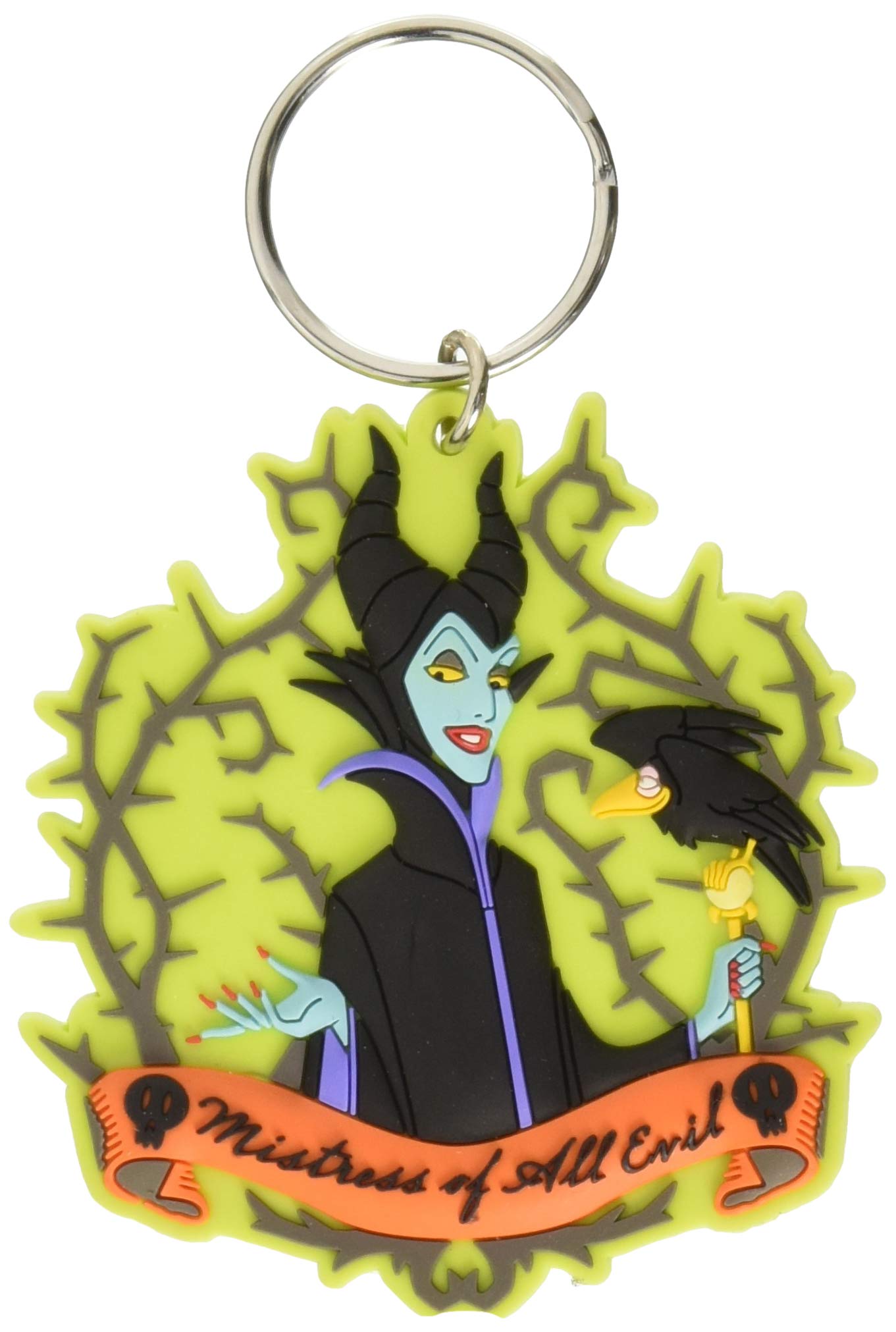 Disney Villains Maleficent Soft Touch PVC Keychain key ring, One Size, multi color