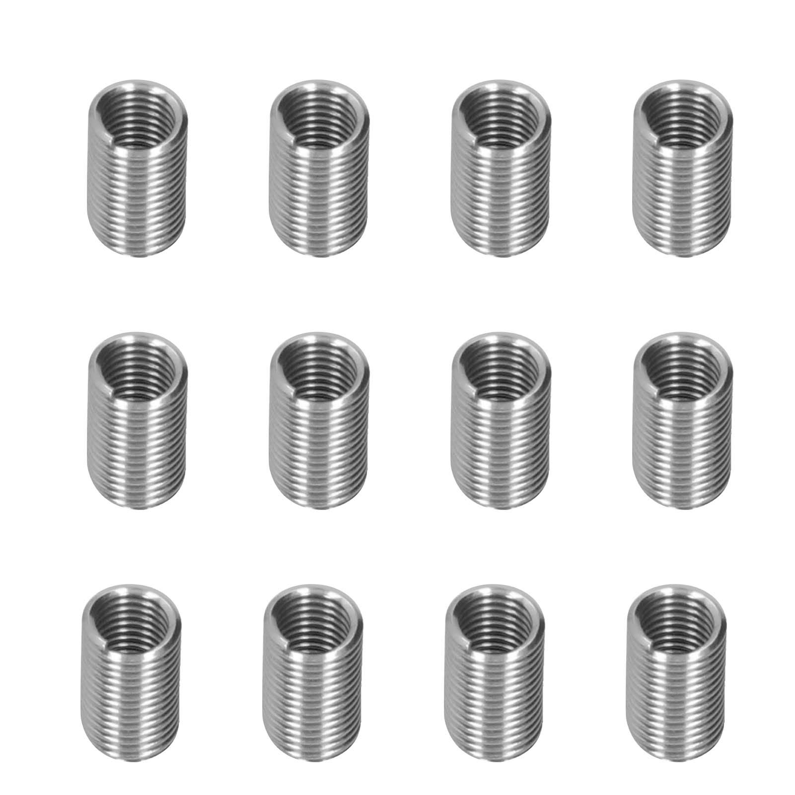Dioche Thread Repair Kit, 100Pcs Thread Inserts Male Female Reducing Nut Repair Tool Stainless Steel Fastener M6x1MM (3D)