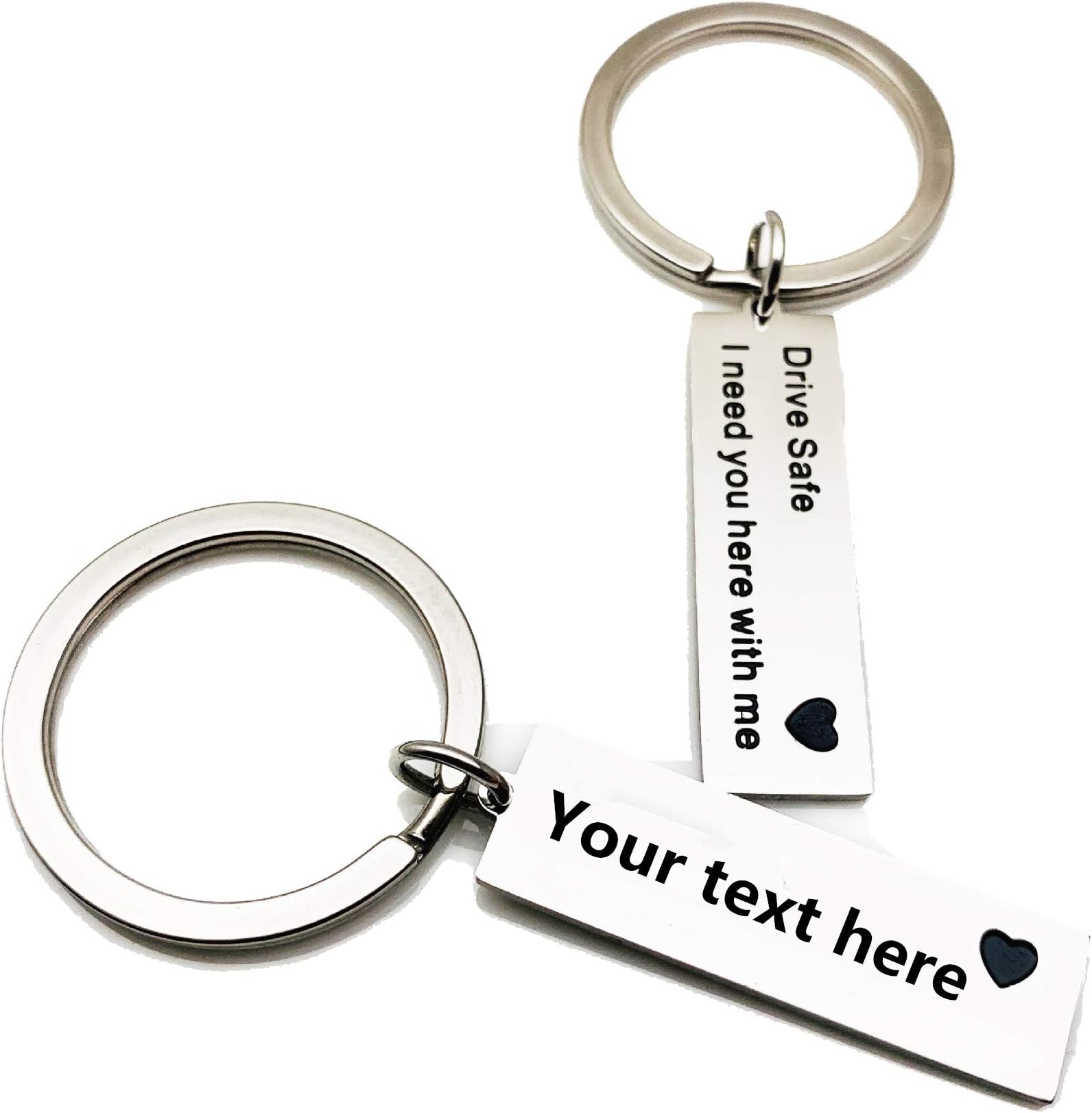 Personalized Free Engraving Custom Stainless Steel Keychain Boyfriend Gift