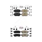 AmeriBRAKES Front Rear Ceramic Disc Brake Pads Kit