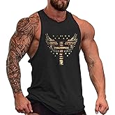 MARSVOVO Novelty Printed Mens Tank Tops Gym Muscle Sleeveless T Shirts Breathable Loose Casual Workout Summer Tank