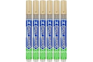 12 Pack Grout Pen Repair Set - Waterproof Marker Restorer for Wall Floor Tile Lines Narrow 2-5mm with Extra Tip