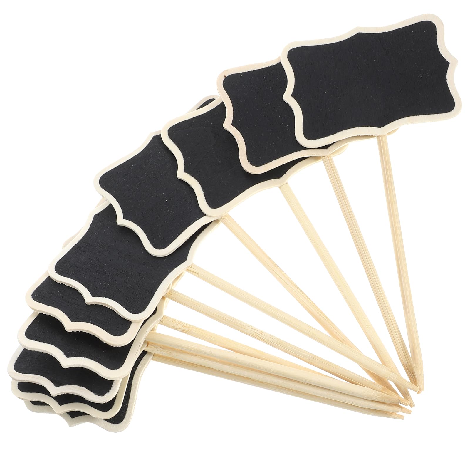Healifty Pantry Labels 10pcs Mini Chalkboard Stake Mini Wood Chalk Board Blackboard Plant tag on Stake Kids Chalkboard