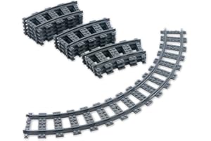 BROTEX Curved Train Track City Railroad Accessories Set 16pcs Building Bricks Toys