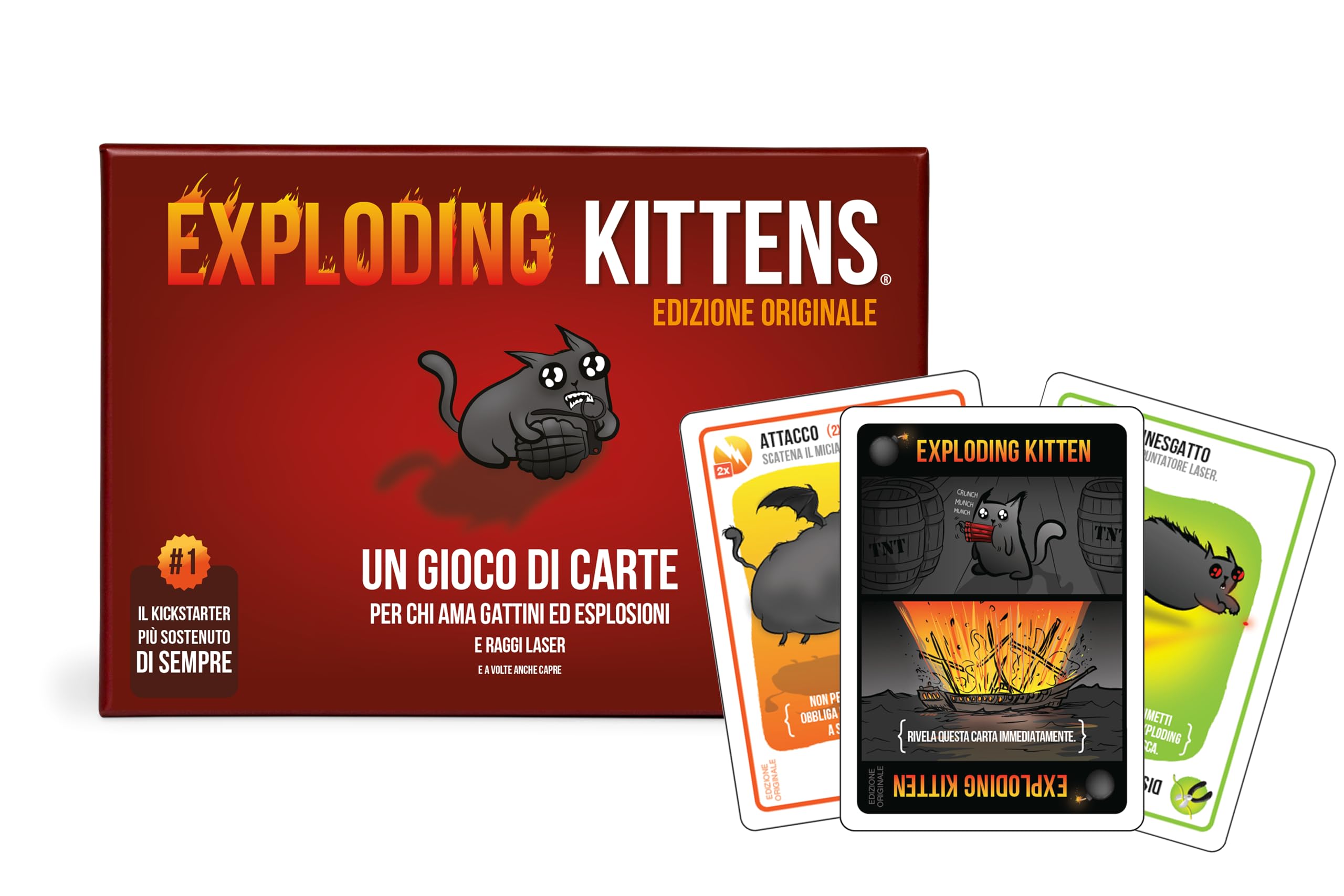 Asmodee - Exploding Kittens - Card Game, Party Game, 2-5 Players, 7+ Years, Edition in Italian โ image 1