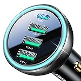 Rocoren 55W 4-Port Car Charger, PD3.0 QC3.0 Super