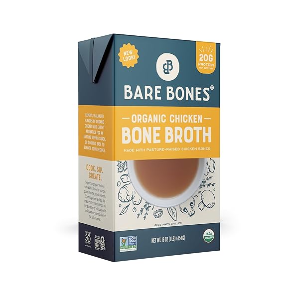 BARE BONES ORGANIC CHICKEN BONE BROTH 16OZ