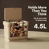 Tydi 4.5L Food Waste Bin with Press Button Lid Taupe view 3