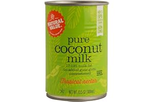 Natural Value Coconut Milk, 13.5 oz. Cans (Count of 12)