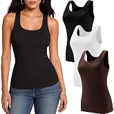 BVNSOZ 3 Pack Basic Tank Tops for Women | Scoop Neck, Layering, Slim-Fit, Sleeveless Undershirt, Stretchy, Soft, Casual, ladies, Summer clothing