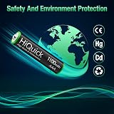 HiQuick 8 x AAA 1100mAh Ni-MH Rechargeable Batteries Pack view 4