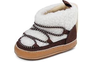 ESTAMICO Baby Girl Plush Winter Snow Bowknot Boots
