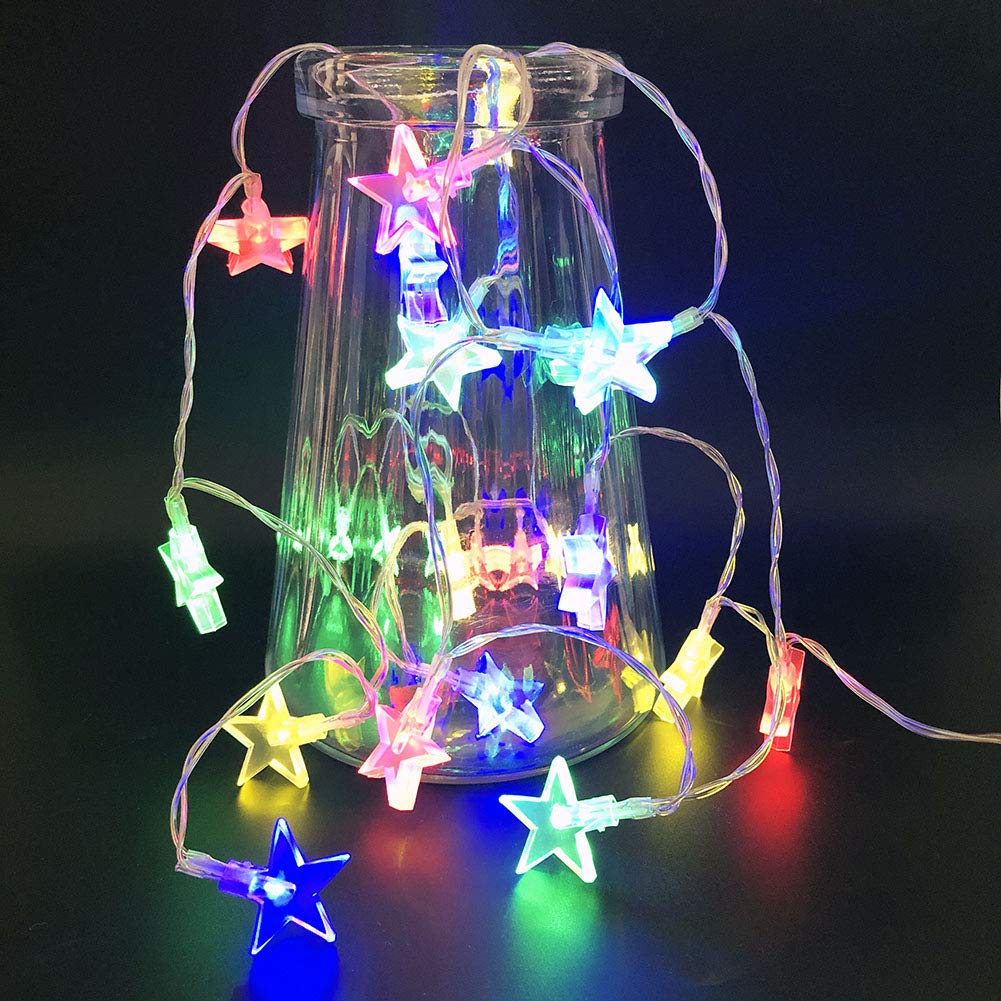 SCF2017 20-LED Stars String Light Lamp Wedding Party Xmas Decoration-Multicolor