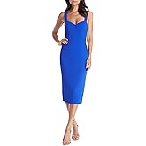 Dress The Population Womens Nicole Sweetheart Neck Bodycon Midi Dress