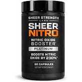Nitric Oxide Supplement for Men with Clinically Dosed Nitrosigine and S7 | Sheer Nitro, 10 natural ingredients clinically tested for pumps &amp; blood flow. Up to 230% more. Made in USA. 3rd Party Tested.