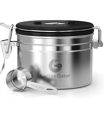 Amazon.com: Coffee Gator Coffee Canister, 16oz Airtight Stainless