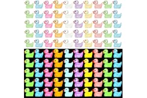 Provone 160pcs Mini Ducks, Luminous Resin Duck, Tiny Ducks Bulk, Glow in The Dark Miniature Figures, Mini Resin Ducks Crafts 