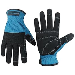 HANDLANDY Mens Work Gloves, Flexible Utility