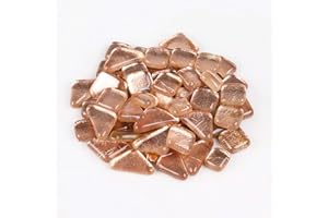 ARTLIFE HOME 200 g Gold Leaf Gilding Mosaic Tiles for Crafts Purple Assorted Color Glass Glitter Mosaic Supplies Pieces Bulk Assorted Shape Triangle Diamond - Copper Color