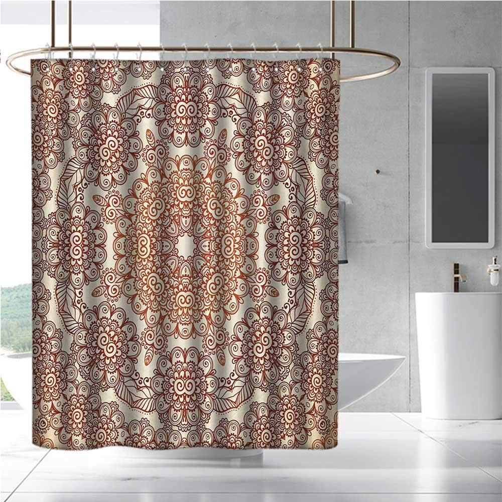 Clear Shower Curtain Liner Ethnic Watercolor Style Effect Ethnic