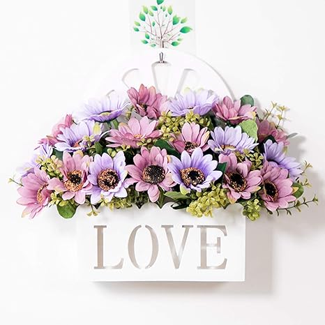 Amazon 造花 人工観葉植物 壁掛け ハンギングプランター ハンギングバスケット インテリア 枯れない花 飾り お返し 父の日 母の日 誕生日 結婚式 リビング 玄関 喫茶店 屋外 トイレ アートフラワー プレゼント 造花 オンライン通販