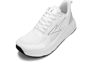 Pozvnn Mens Wide Walking Shoes Soft Sole Non Slip Running Comfortable Tennis Breathable Athletic Gym Workout Sport Sneakers