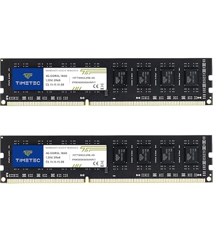 Amazon.com: 8GB Kit (2X4GB) DDR3 1600MHz PC3-12800U 4GB 2Rx8 240