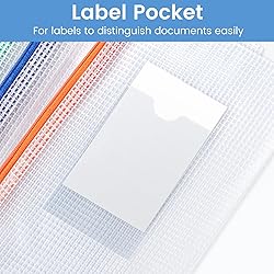 Sooez 24 Pack Mesh Zipper Pouch Bags with Label