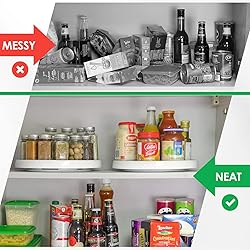Set of 4, 10 Inch Non-Skid Lazy Susan Organizers