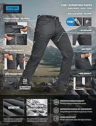 CQR Men's Active Flex Tactical Pants, Water