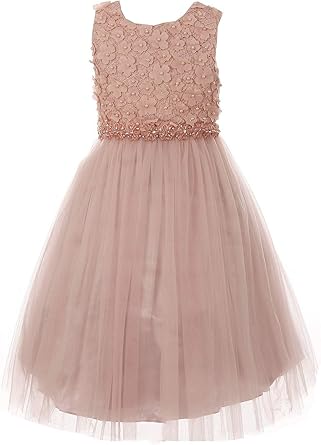 girls dusky pink dress