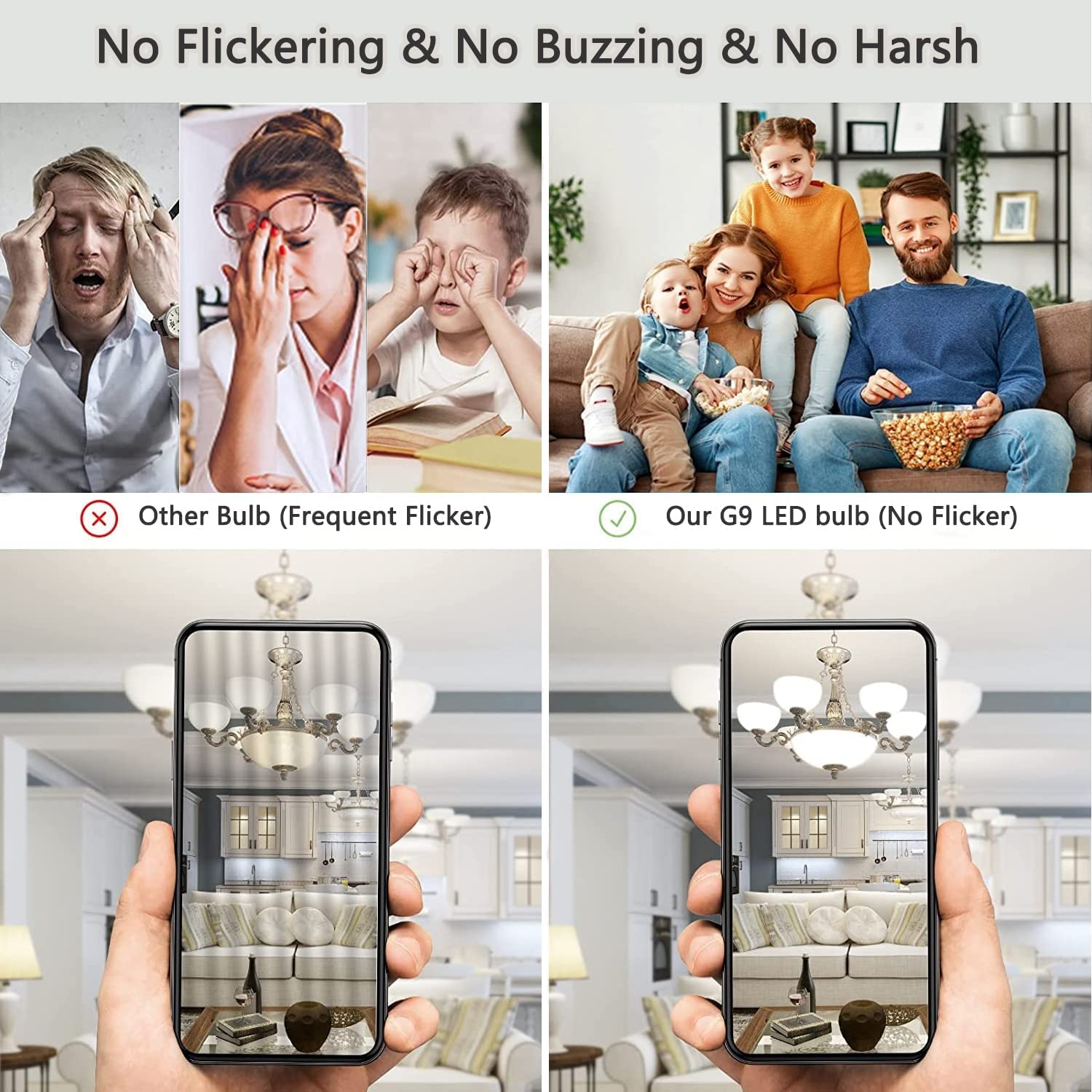 G9 LED Warmweiß Dimmbar, 2700K 230V 4W Ersatz 40W Halogenlampe, T4 Glühbirne Leuchtmittel 450Lm Für Drinnen Und Draußen Schmücken Beleuchtung Kein Flackern Glühlampe 5er 5