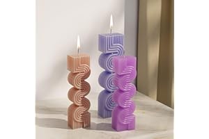 2 Pack Spiral Candle Mold S Shape Candle Mold Geometry Candle Mold Pillar Resin Mold Clay Mold Jewelry Resin Casting Mold Can
