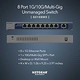 NETGEAR GS108MX 8 Port Multi Gigabit Switch Unmanaged 10Gb Uplink view 2