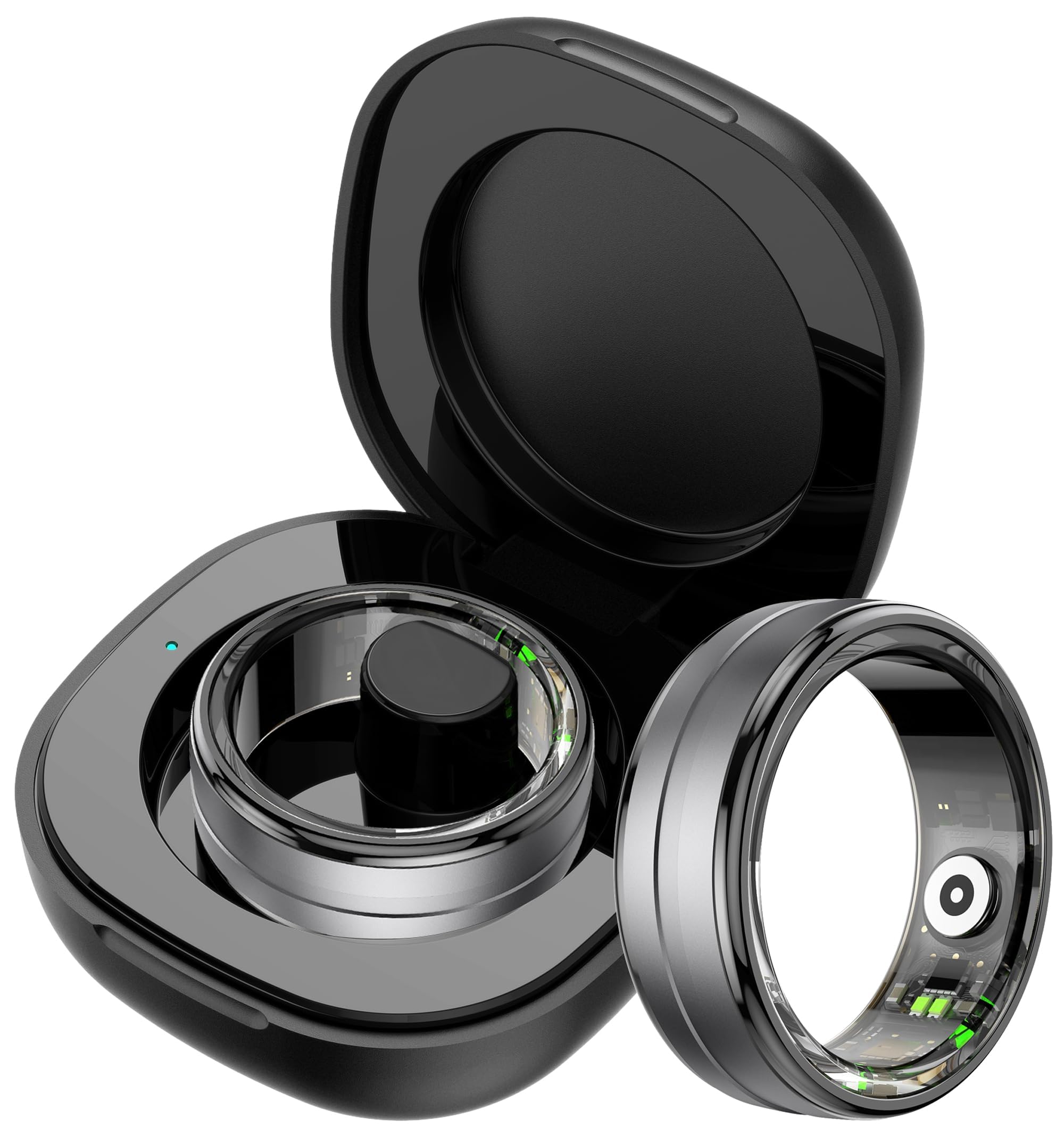 Smart Ring for Men Women - Fitness Tracker with Heart Rate Monitor, Sleep Tracker, Blood Oxygen, Pedometer, Calories Counter - IP68 Waterproof for Android iOS Phones