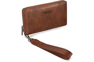 Wrangler Womens Wallet Wristlet Long Purse Designer Clutch Large Capacity Credit Card Holder for Women