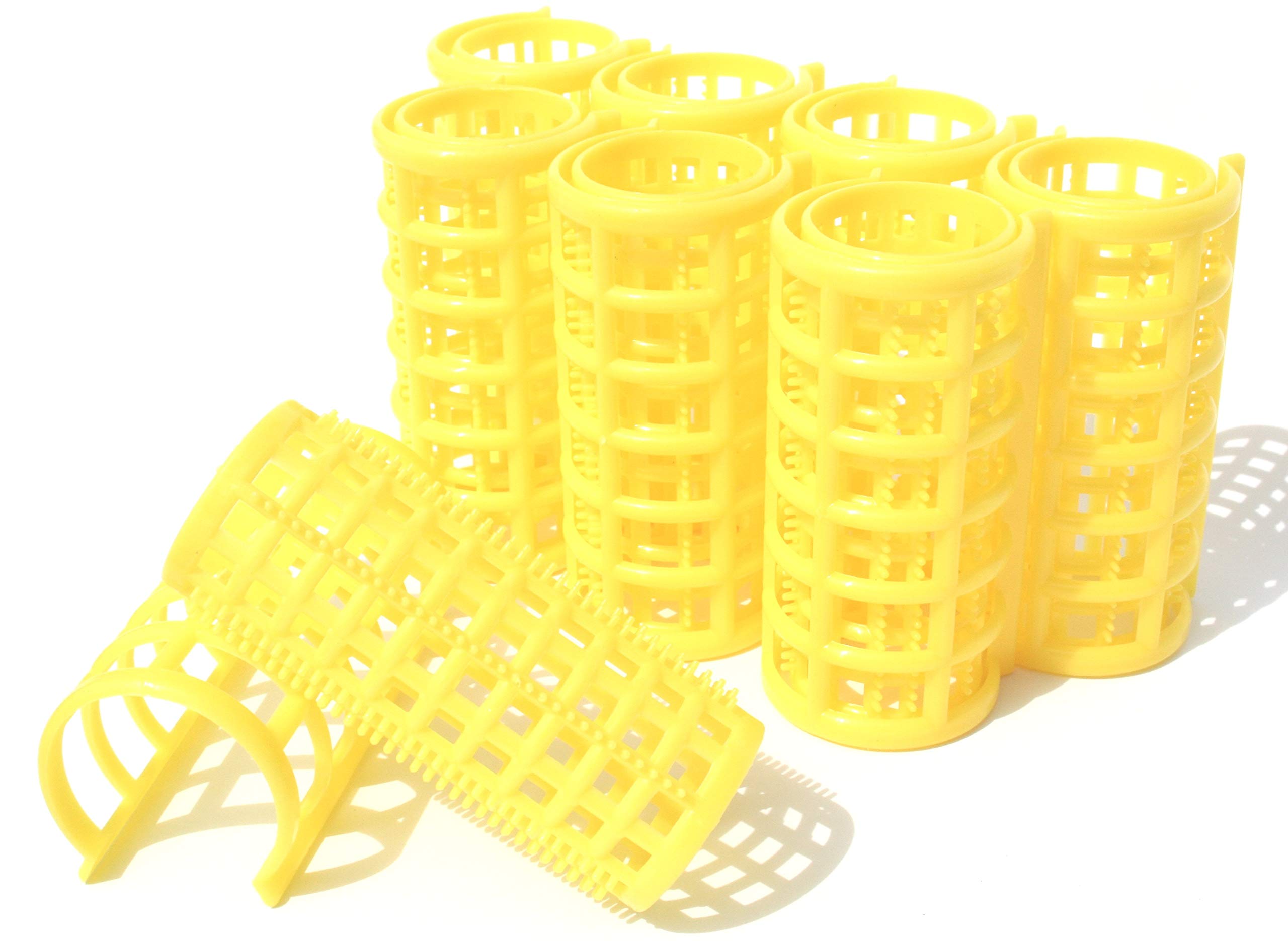 Kamay's X-Large Hair Rollers Comb Curlers Clips Styling Rollers Hair Curls Wave Style Hairdressing Curlers Tools (Plastic Styling 30mm 1 1/8"' 8PCS)